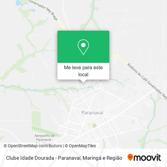 Clube Idade Dourada - Paranavaí mapa