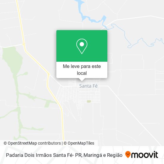 Padaria Dois Irmãos Santa Fé- PR mapa