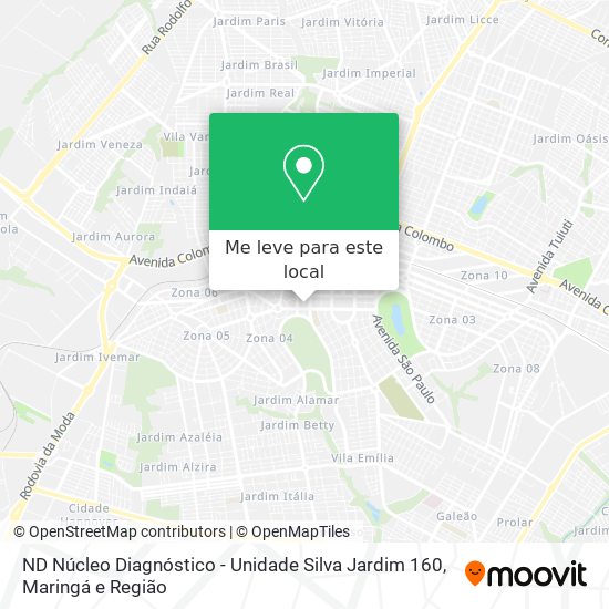 ND Núcleo Diagnóstico - Unidade Silva Jardim 160 mapa