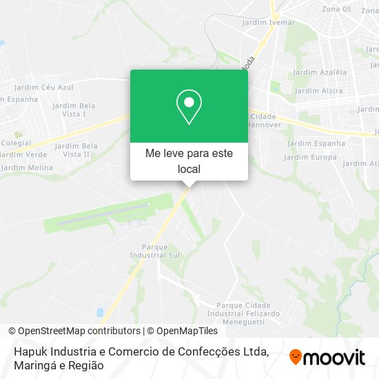 Hapuk Industria e Comercio de Confecções Ltda mapa