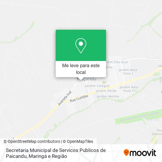 Secretaria Municipal de Servicos Publicos de Paicandu mapa