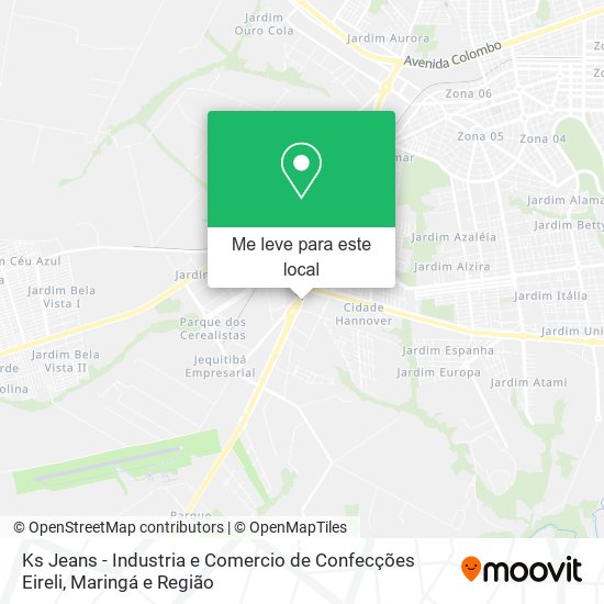 Ks Jeans - Industria e Comercio de Confecções Eireli mapa