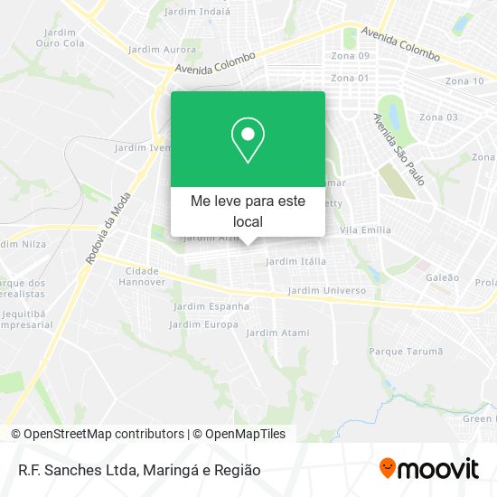 R.F. Sanches Ltda mapa