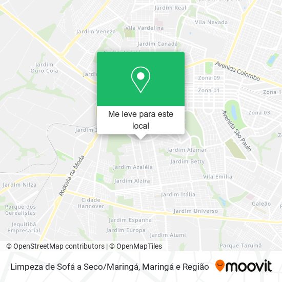 Limpeza de Sofá a Seco/Maringá mapa