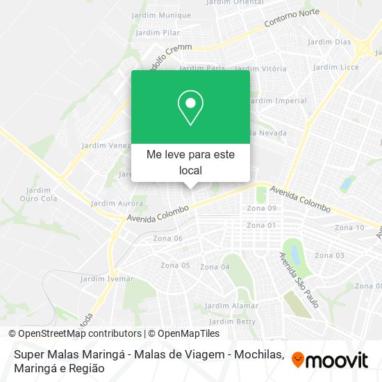 Super Malas Maringá - Malas de Viagem - Mochilas mapa