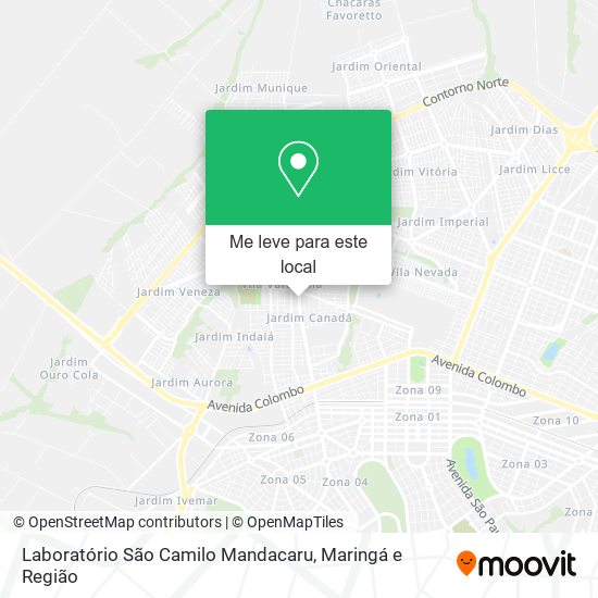 Laboratório São Camilo Mandacaru mapa
