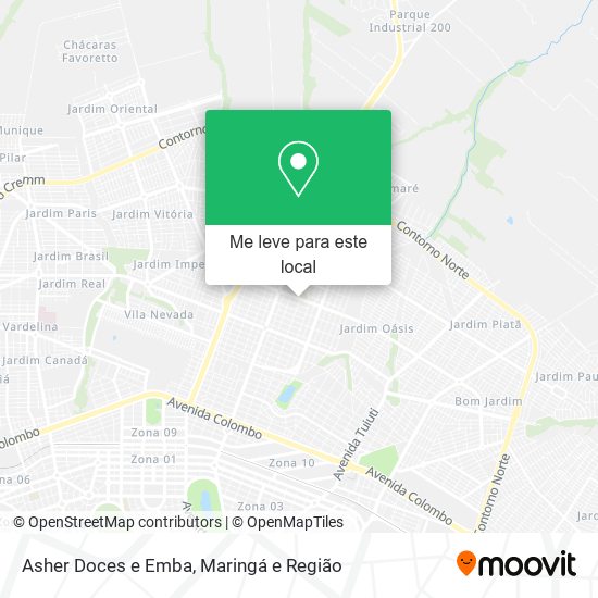 Asher Doces e Emba mapa
