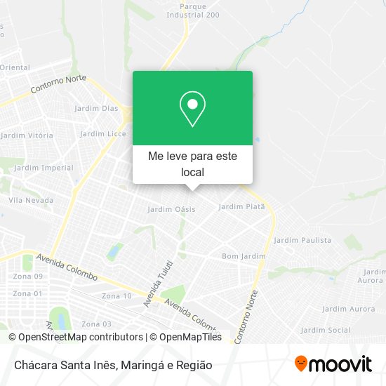 Chácara Santa Inês mapa