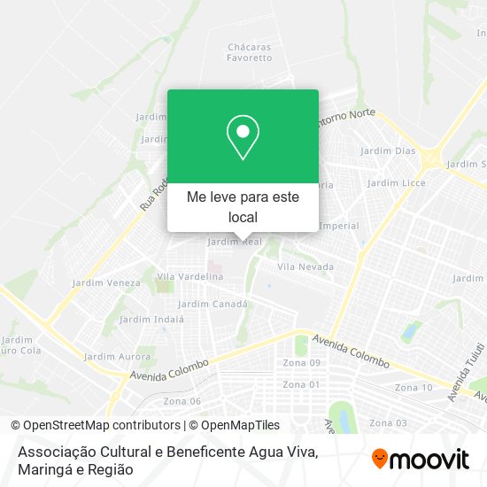 Associação Cultural e Beneficente Agua Viva mapa