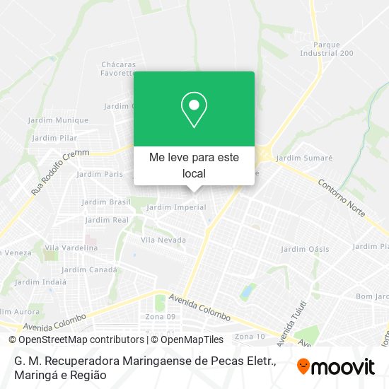 G. M. Recuperadora Maringaense de Pecas Eletr. mapa