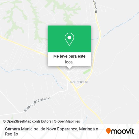 Câmara Municipal de Nova Esperança mapa