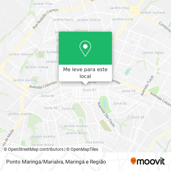 Ponto Maringá/Marialva mapa