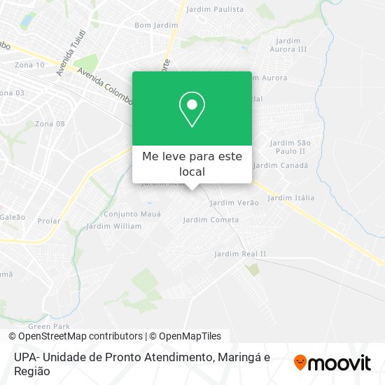 UPA- Unidade de Pronto Atendimento mapa