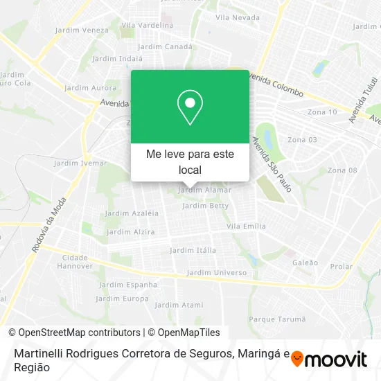 Martinelli Rodrigues Corretora de Seguros mapa