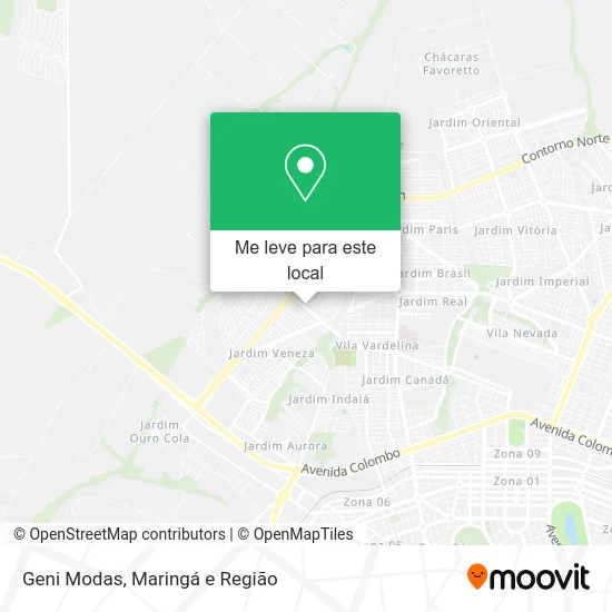 Geni Modas mapa