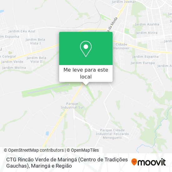 CTG Rincão Verde de Maringá (Centro de Tradições Gauchas) mapa