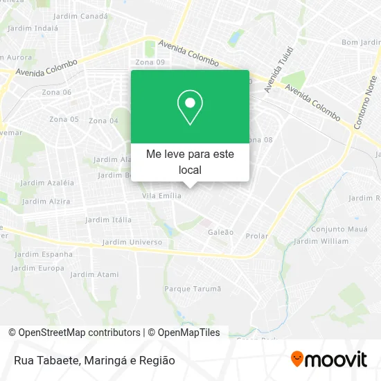 Rua Tabaete mapa
