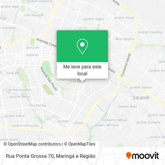 Rua Ponta Grossa 70 mapa