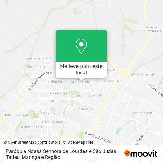 Paróquia Nossa Senhora de Lourdes e São Judas Tadeu mapa