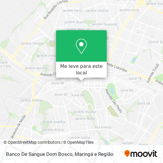 Banco De Sangue Dom Bosco mapa