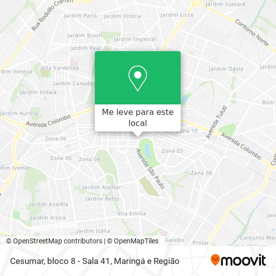 Cesumar, bloco 8 - Sala 41 mapa