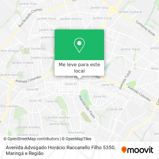 Avenida Advogado Horácio Raccanello Filho 5350 mapa