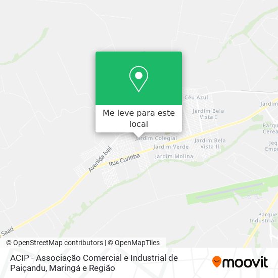 ACIP - Associação Comercial e Industrial de Paiçandu mapa