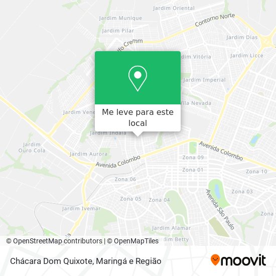 Chácara Dom Quixote mapa