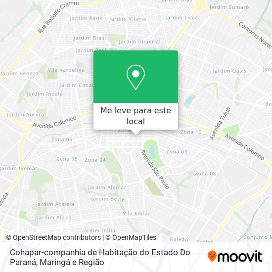 Cohapar-companhia de Habitação do Estado Do Paraná mapa