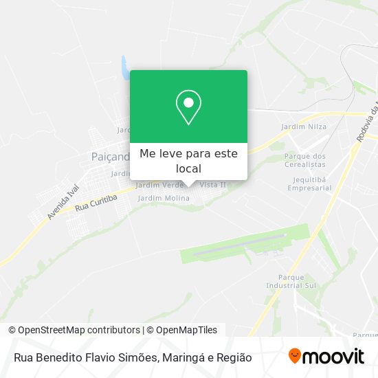 Rua Benedito Flavio Simões mapa