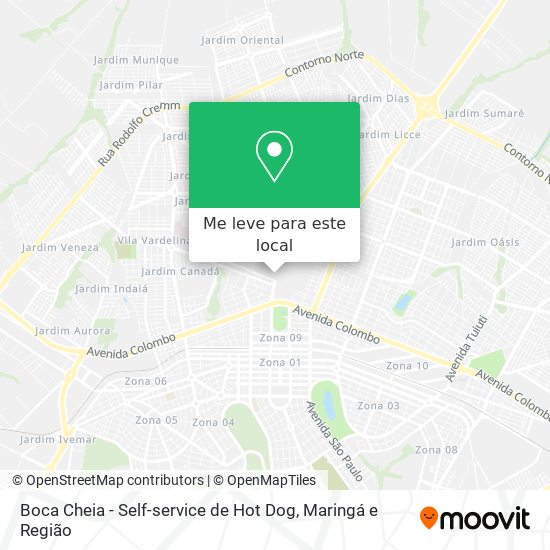 Boca Cheia - Self-service de Hot Dog mapa