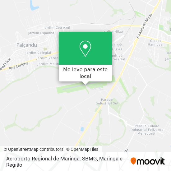 Aeroporto Regional de Maringá. SBMG mapa