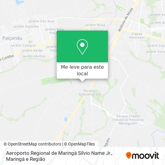 Aeroporto Regional de Maringá Silvio Name Jr. mapa