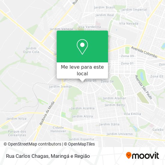 Rua Carlos Chagas mapa