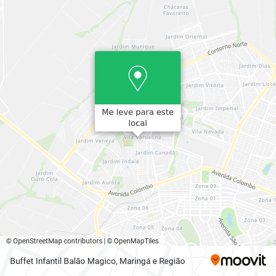 Buffet Infantil Balão Magico mapa