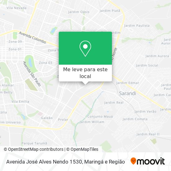 Avenida José Alves Nendo 1530 mapa