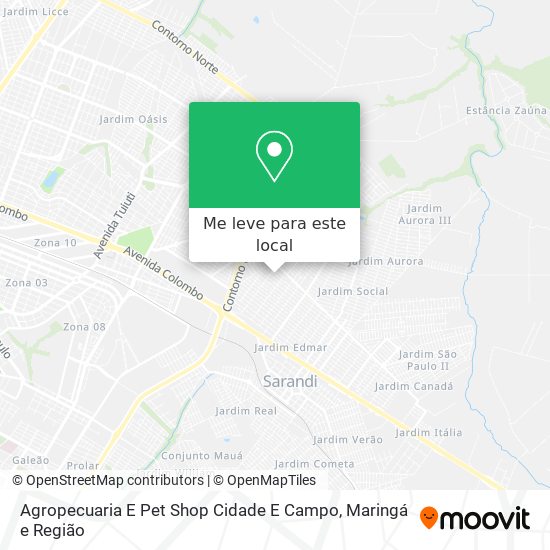 Agropecuaria E Pet Shop Cidade E Campo mapa