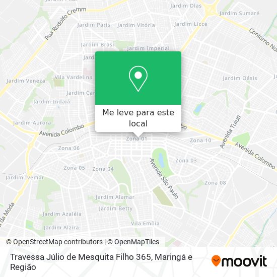 Travessa Júlio de Mesquita Filho 365 mapa