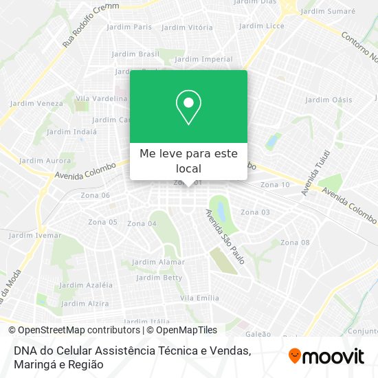 DNA do Celular Assistência Técnica e Vendas mapa