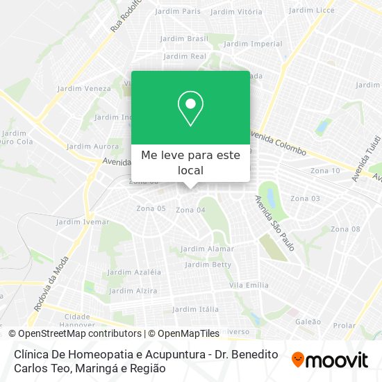 Clínica De Homeopatia e Acupuntura - Dr. Benedito Carlos Teo mapa