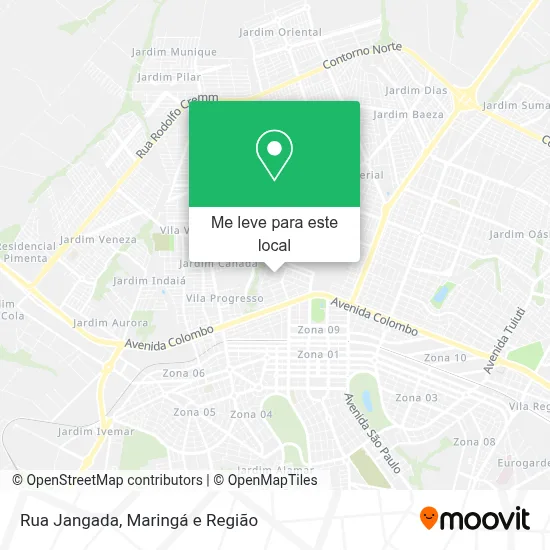 Rua Jangada mapa