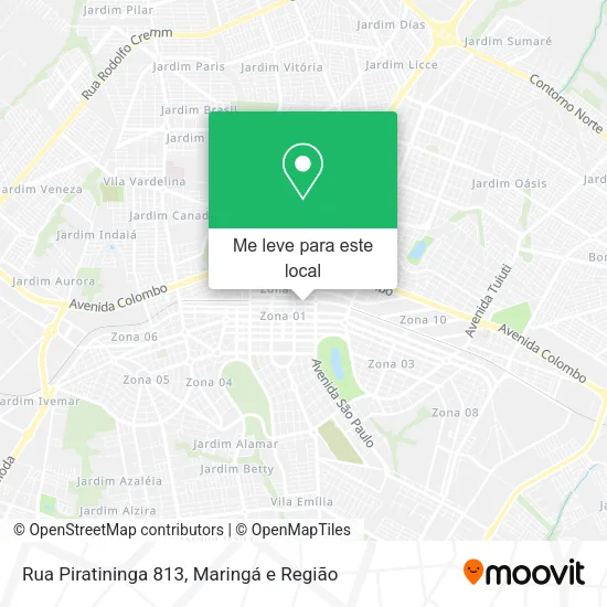 Rua Piratininga 813 mapa