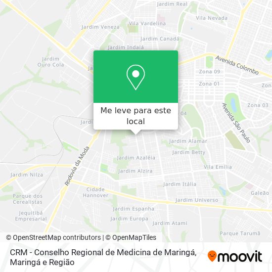 CRM - Conselho Regional de Medicina de Maringá mapa