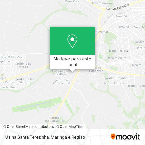 Usina Santa Terezinha mapa