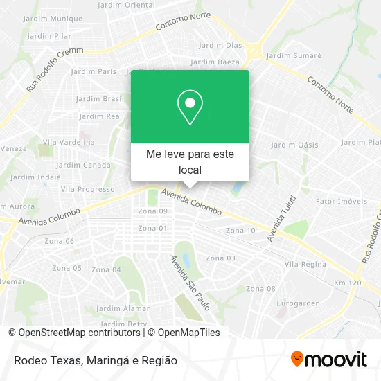 Rodeo Texas mapa