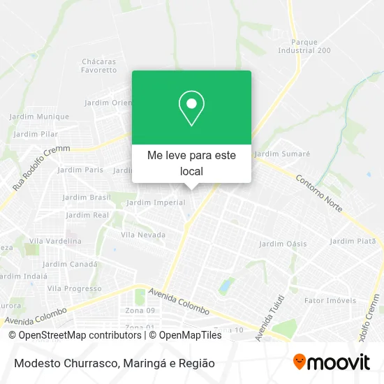Modesto Churrasco mapa