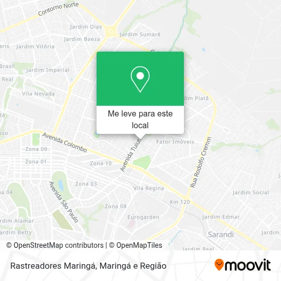 Rastreadores Maringá mapa