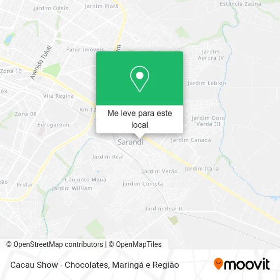 Cacau Show - Chocolates mapa