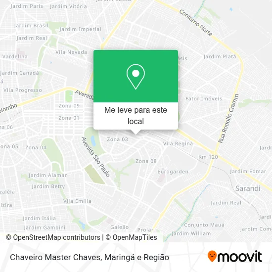 Chaveiro Master Chaves mapa