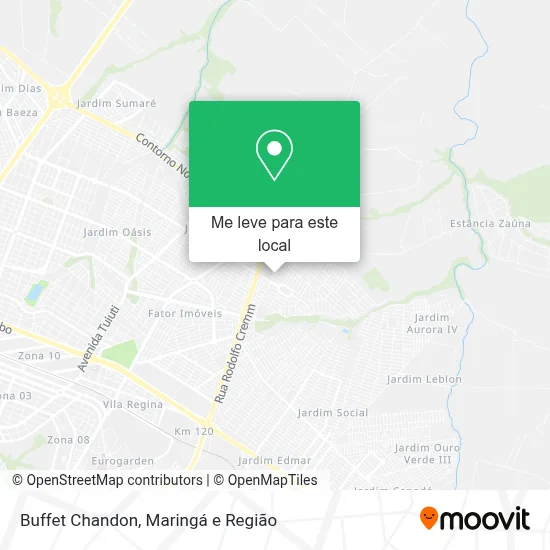 Buffet Chandon mapa